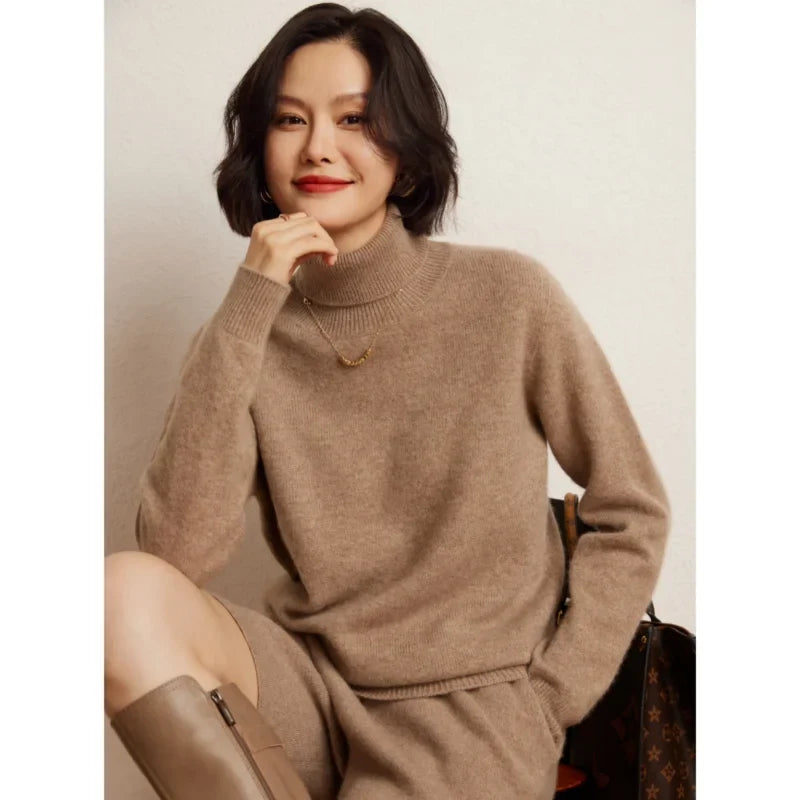 Damen Rollkragenpullover, langärmlig, weiches Material