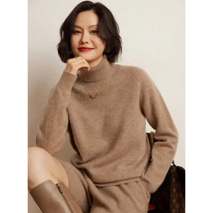 Damen Rollkragenpullover, langärmlig, weiches Material