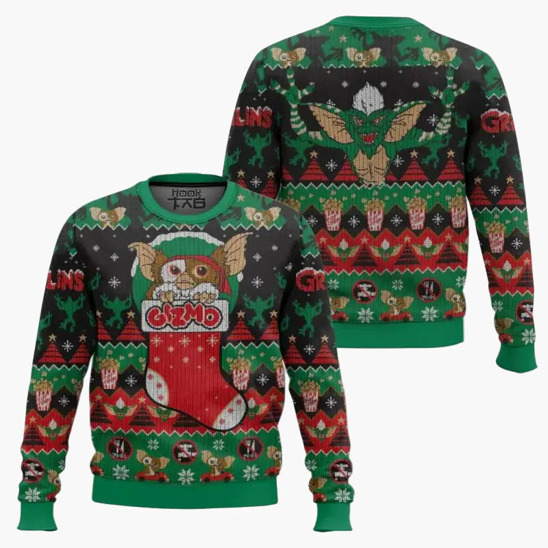 Herren Weihnachtspullover Gremlins Ugly Christmas Sweater – Lustiger Fanartikel für Weihnachten