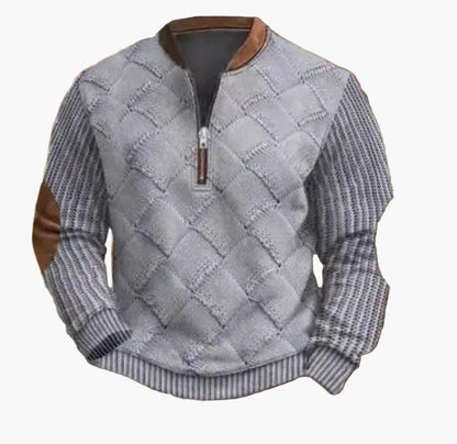 Herren Strickpullover mit Halbreißverschluss – Modischer Winterpullover für Freizeit und Alltag