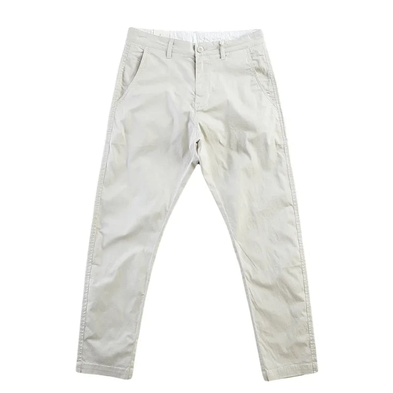 Herren Chino Hose in Dunkelblau, Khaki und Hellbeige, Komfortabler Schnitt
