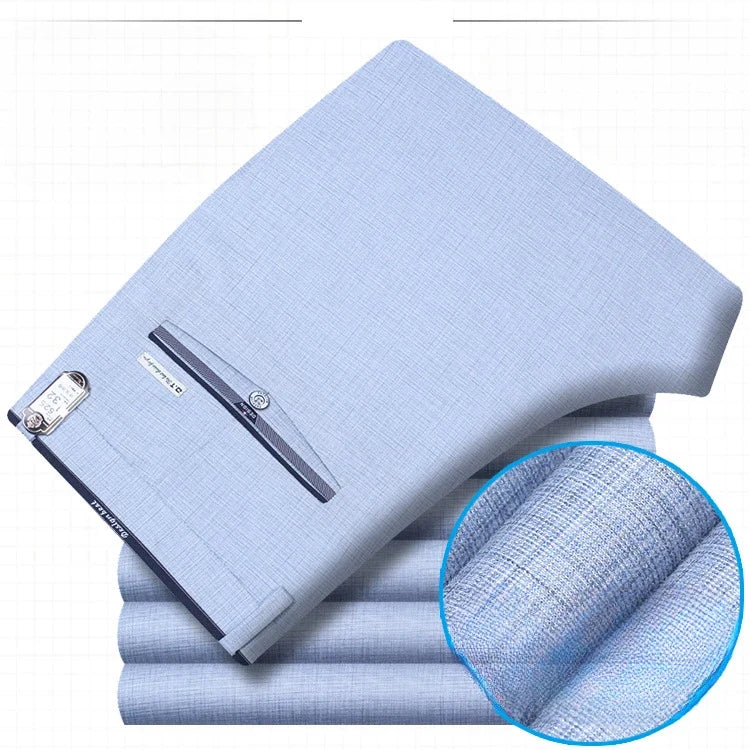 Herren Freizeithose mit feiner Textur und geradem Schnitt
