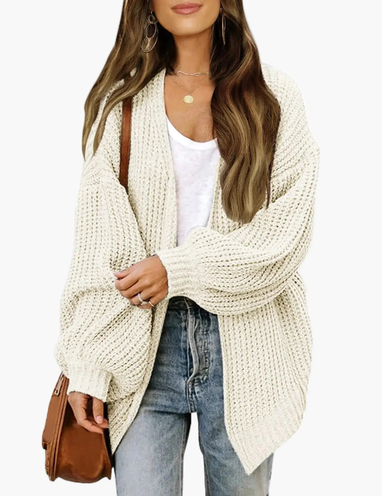 Damen Strick-Cardigan im Oversize-Look – Lässiger Herbst- und Winter-Style