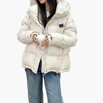 Damen Winter Steppjacke mit Kapuze – Modischer Outdoor Parka für kalte Tage