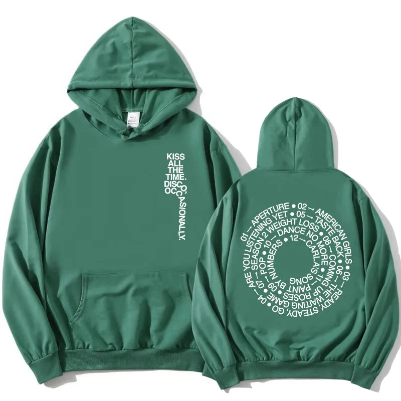 Unisex Kapuzenpullover mit aufgedrucktem Text und Motiv