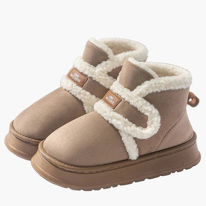Damen Winter Hausschuhe mit Warmfutter und Klettverschluss – Komfortable Indoor Boots für Zuhause