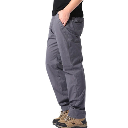 Herren Freizeithose mit elastischem Bund – Khaki, Grau, Dunkelgrau
