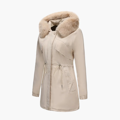 Damen Winterparka mit Kunstfellkragen – Eleganter Mantel für kalte Tage