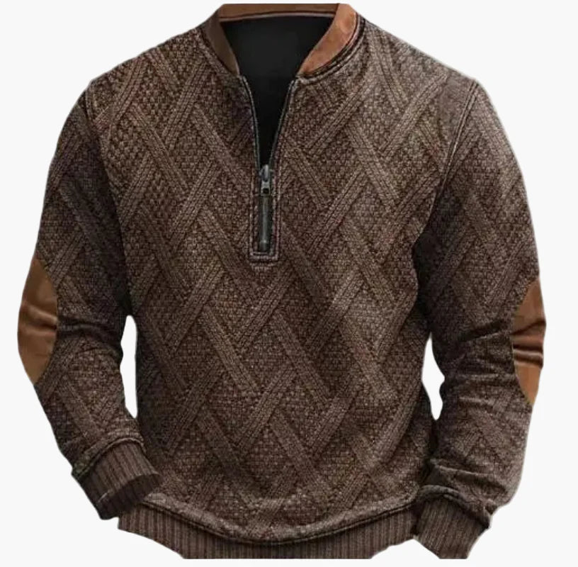 Herren Strickpullover mit Halbreißverschluss – Modischer Winterpullover für Freizeit und Alltag
