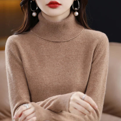 Damen Rollkragenpullover, weiches Material, langärmlig