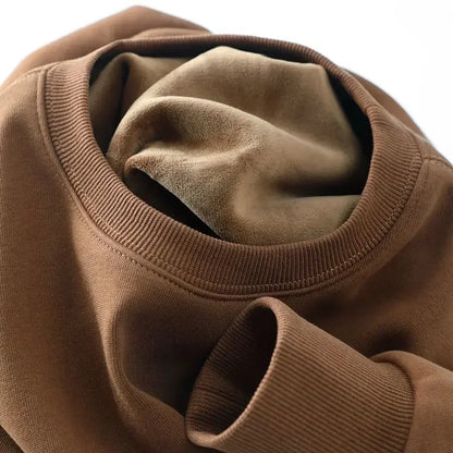 Unisex Langarm Sweatshirt Rundhals mit weichem Innenfutter