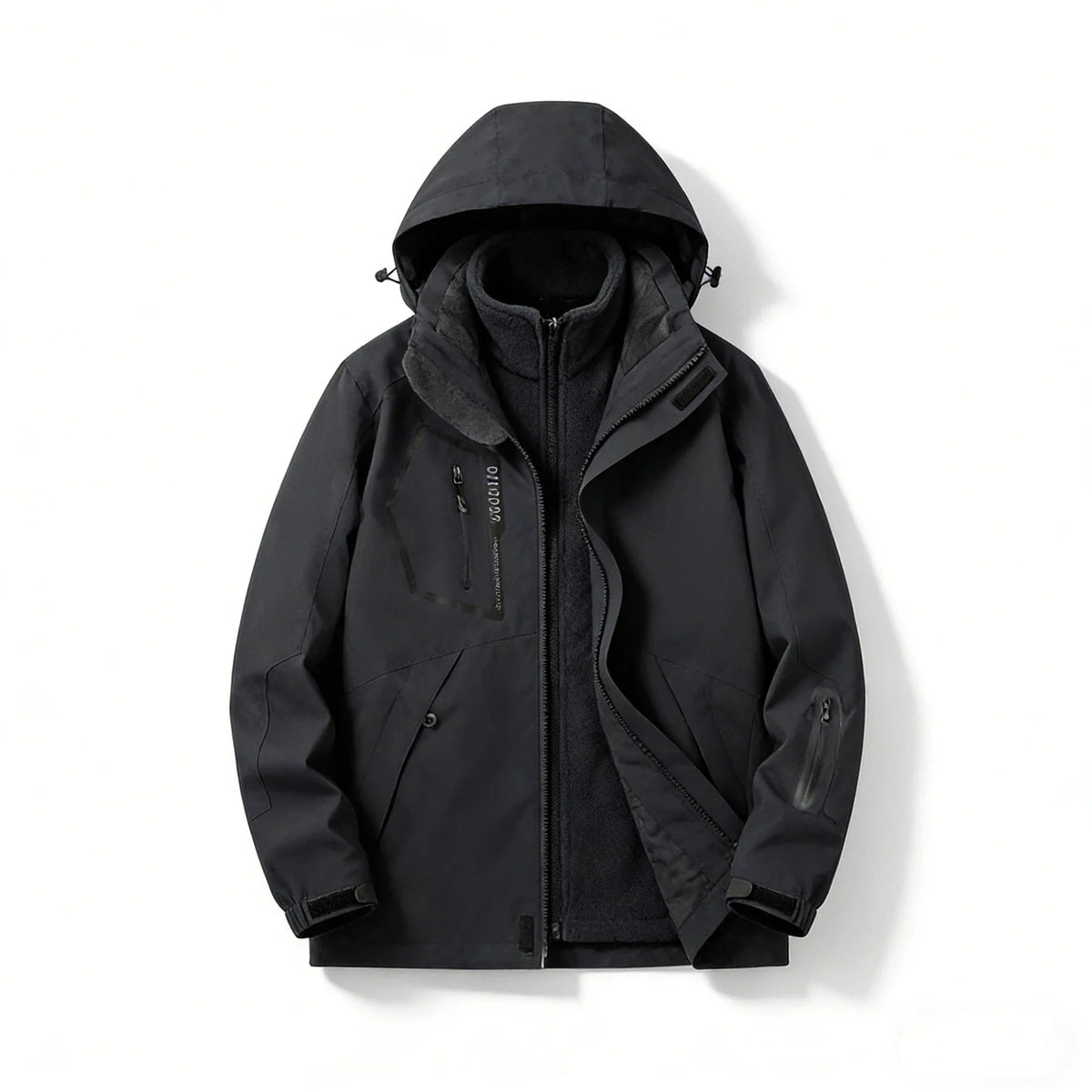 Funktionsjacke Herren 3-in-1 Outdoor Jacke Wasserdicht mit Kapuze