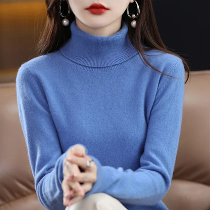 Damen Rollkragenpullover, weiches Material, langärmlig