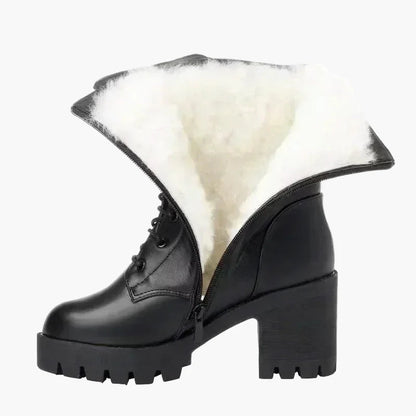 Damen Winter-Stiefeletten mit Absatz – Modische Schnürboots für kalte Tage