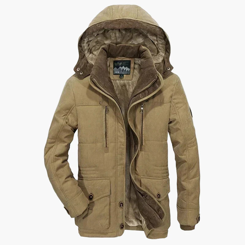 Herren Winter Parka Jacke mit Kapuze – Outdoor Warm Gefüttert, Freizeit & Alltag