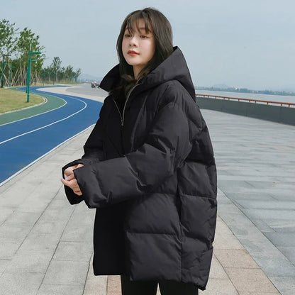 Damen Steppjacke mit Kapuze Weiß