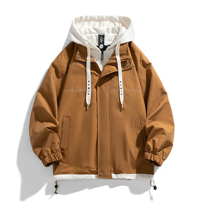 Unisex Übergangsjacke mit Kapuze Mehrfarbig
