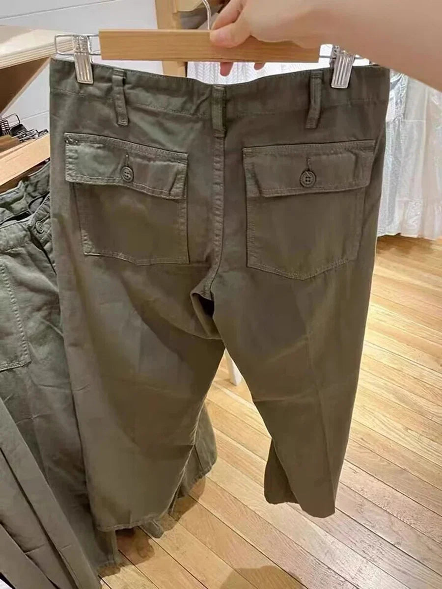 Loose Fit Cargohose für Damen mit mehreren Taschen