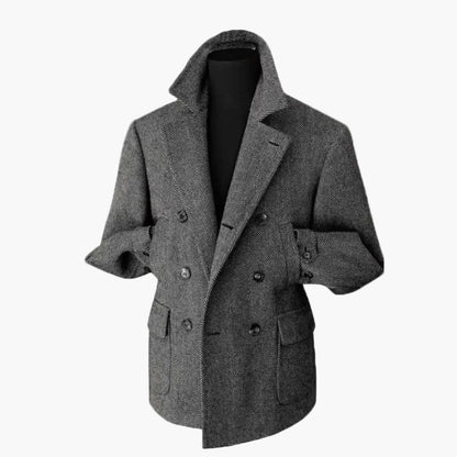 Herren Vintage Doppelreihiger Hahnentritt Blazer – Eleganter Stil für formelle Anlässe und Freizeit