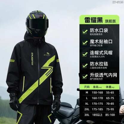 Regenjacke und Regenhose Set Motorradanzug Wasserdicht Winddicht