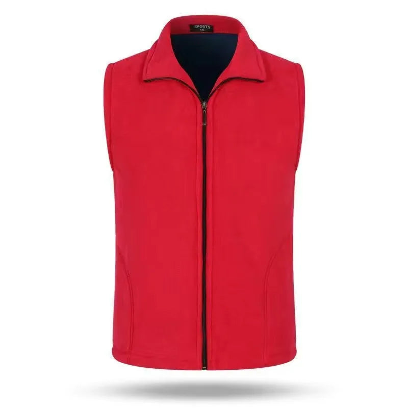 Fleece Weste mit Reißverschluss Stehkragen für Damen