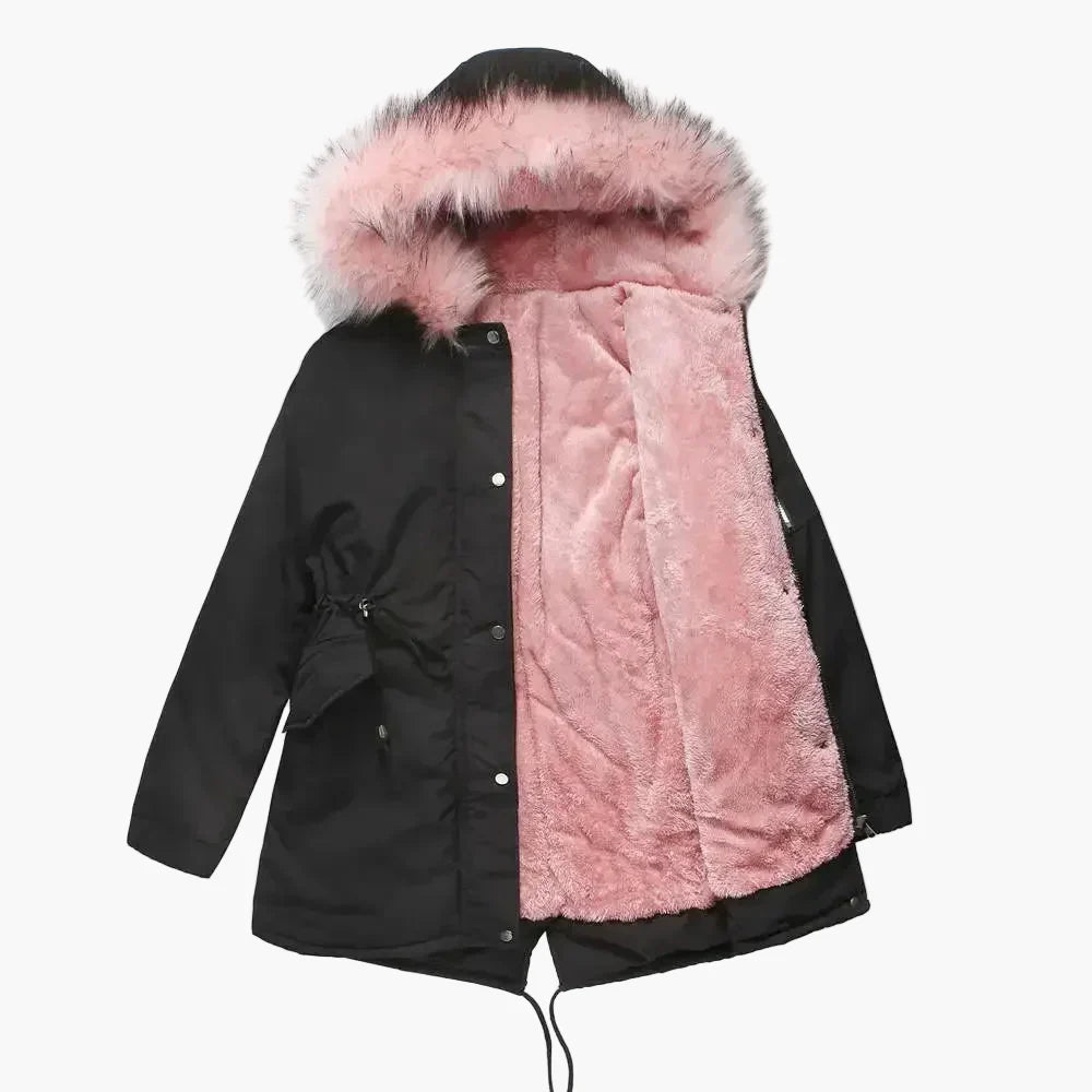Damen Winterparka mit Kapuze und Kunstfell – Stilvoller Mantel für kalte Tage