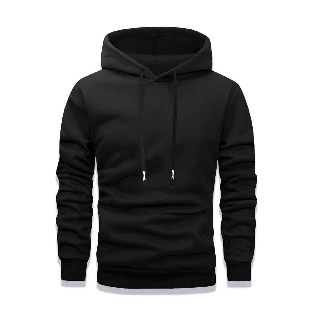 Herren Hoodie Unifarben Kapuzenpullover mit Kängurutasche