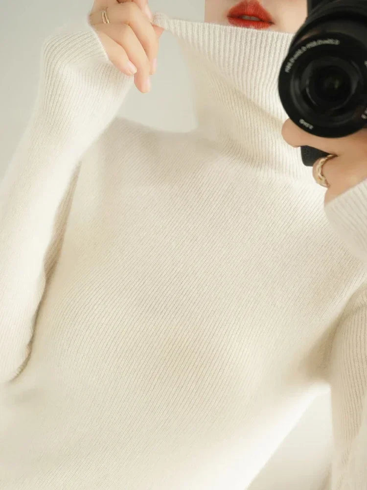 Damen Rollkragenpullover Elegant Weich Modern Alltag & Büro