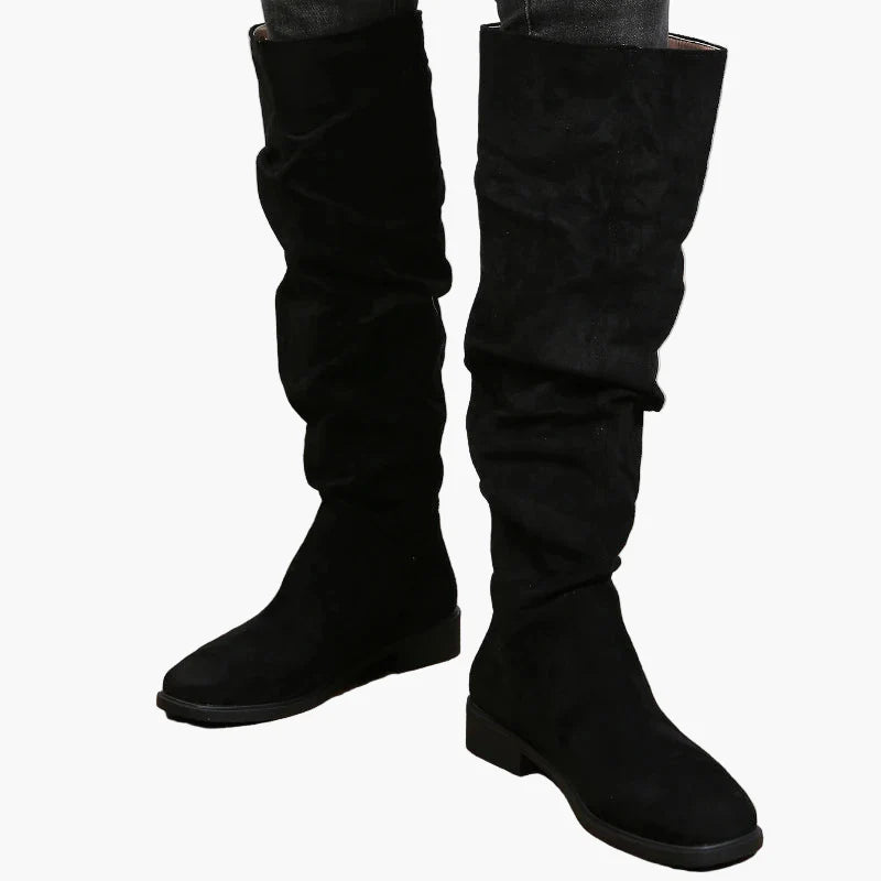 Damen Stiefel Kniehoch Casual Slouchy Stil für Alltag und Freizeit