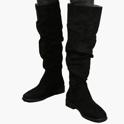 Damen Stiefel Kniehoch Casual Slouchy Stil für Alltag und Freizeit