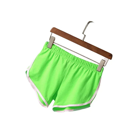 Damen Sportshorts Kurzhose mit elastischem Bund & Kontraststreifen