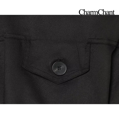 Übergangsjacke mit Kragen und Pattentaschen Locker geschnitten