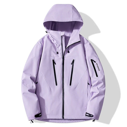 Unisex Outdoor-Jacke mit Kapuze & Reißverschlusstaschen