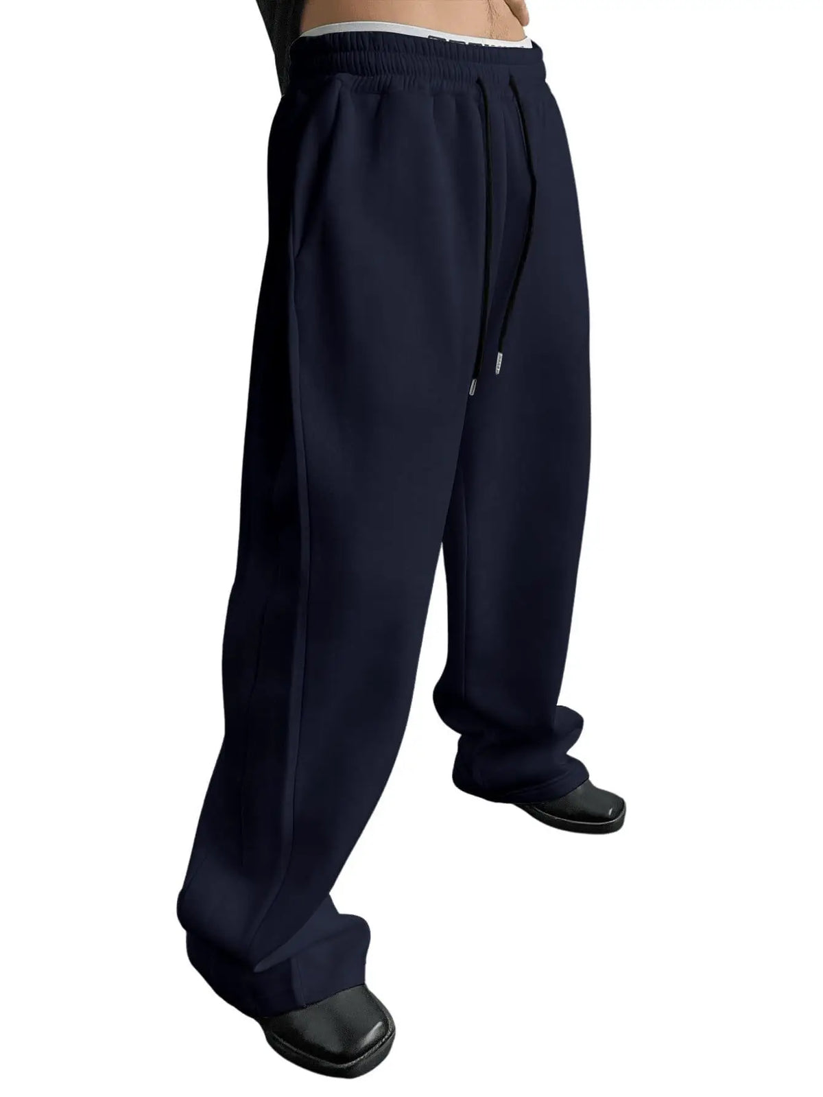 Unisex Jogginghose Schwarz – Bequeme Freizeithose mit Kordelzug und Seitentaschen