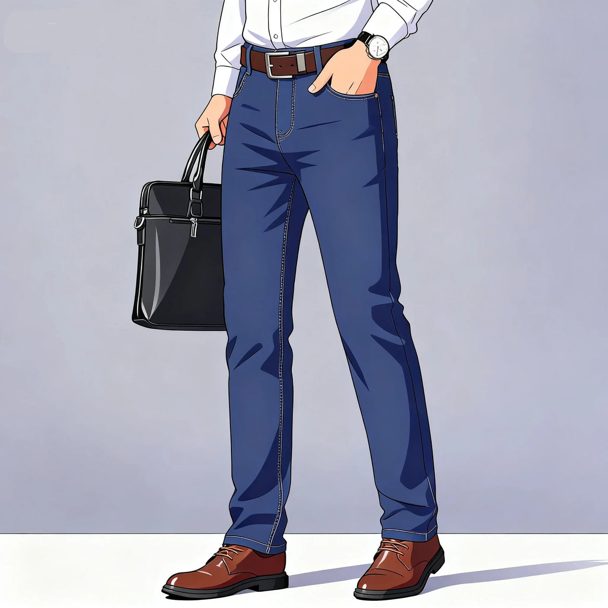Herren Jeans Hose Straight Fit Dunkelblau Blau Schwarz mit 5 Taschen