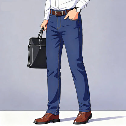 Herren Jeans Hose Straight Fit Dunkelblau Blau Schwarz mit 5 Taschen