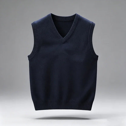 Unisex Pullover Weste V-Ausschnitt Strickweste Ärmellos Casual Weiches Material
