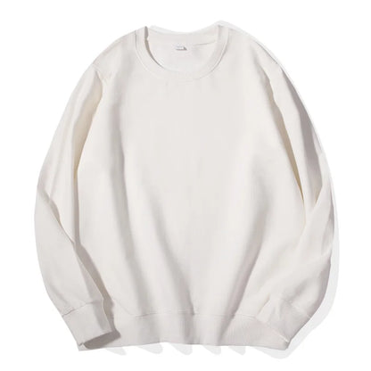 Unisex Langarm Sweatshirt Rundhalsausschnitt Freizeit Pullover Einfarbig