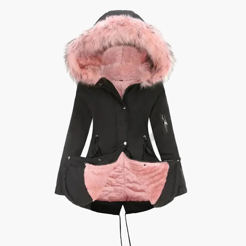 Damen Winterparka mit Kapuze und Kunstfell – Stilvoller Mantel für kalte Tage