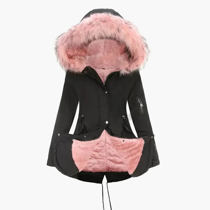 Damen Winterparka mit Kapuze und Kunstfell – Stilvoller Mantel für kalte Tage