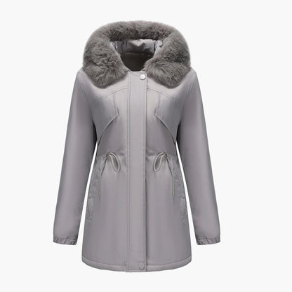 Damen Winterparka mit Kunstfellkragen – Eleganter Mantel für kalte Tage
