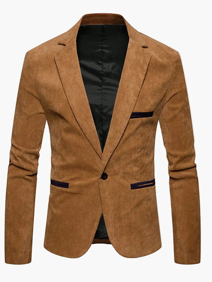 Herren Slim Fit Sakko Business Freizeit Elegant Einreiher Blazer