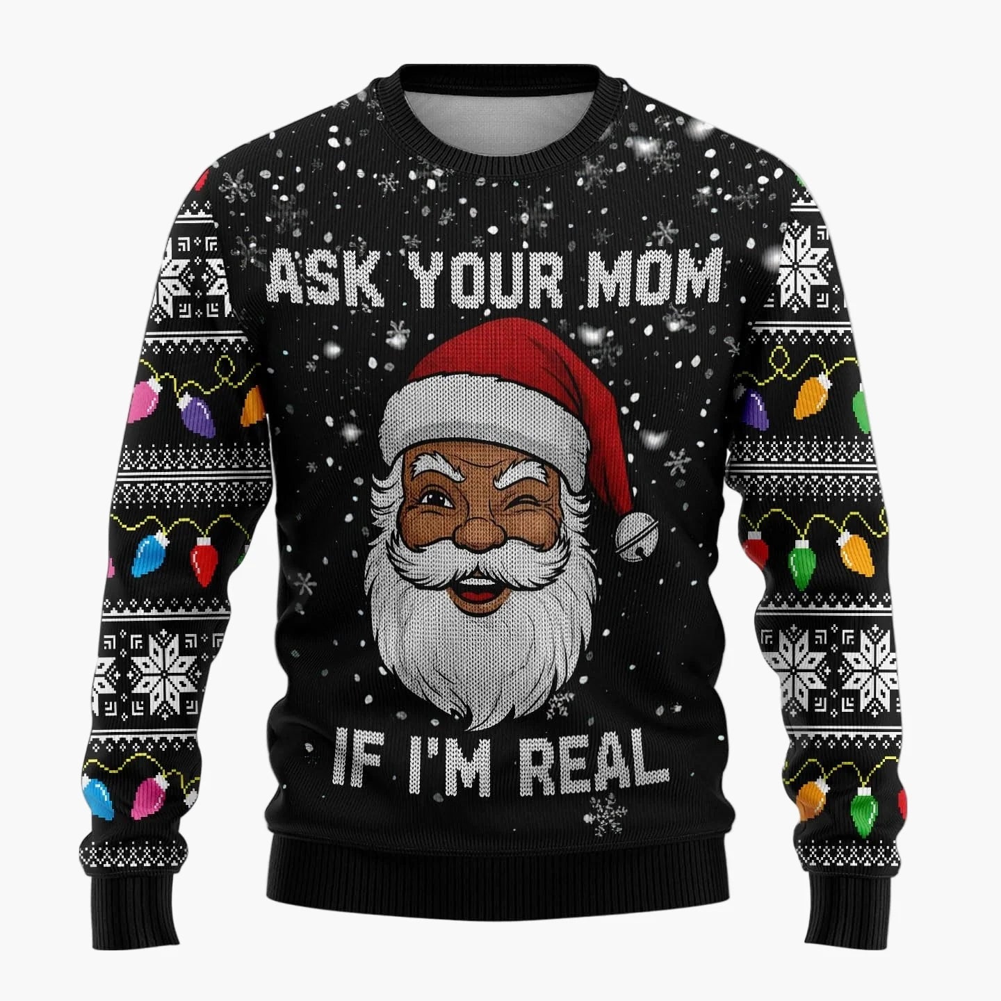 Herren Lustiger Weihnachts-Pullover mit frechem Santa-Motiv – Perfekt für Ugly Christmas Sweater Partys