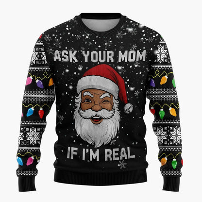 Herren Lustiger Weihnachts-Pullover mit frechem Santa-Motiv – Perfekt für Ugly Christmas Sweater Partys