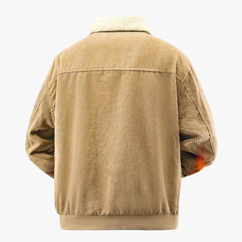 Herren Winter Cordjacke mit Lammfellfutter – Urbaner Retro-Stil, Warm & Modisch