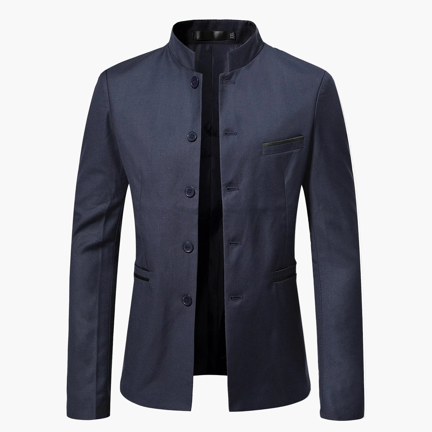 Herren Blazer mit Stehkragen und modernem Schnitt