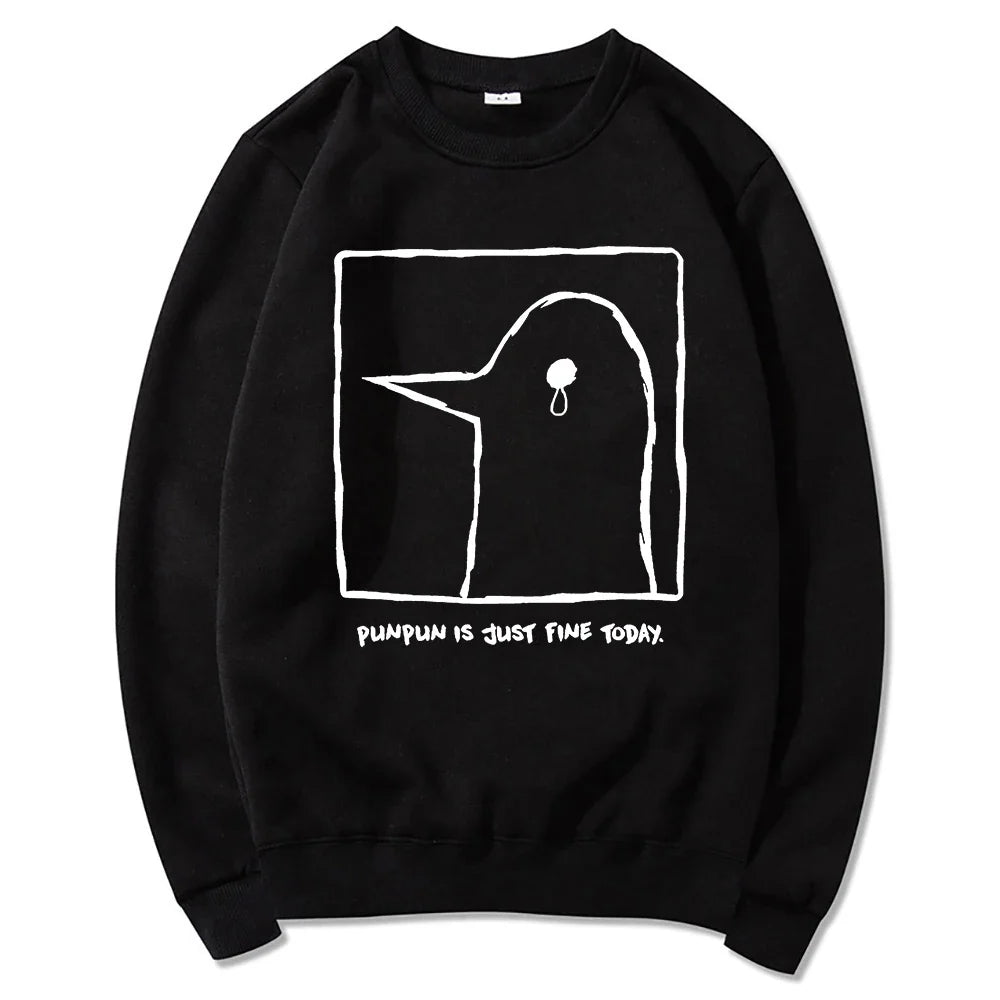 Hoodie mit Pinguin-Print, Beige