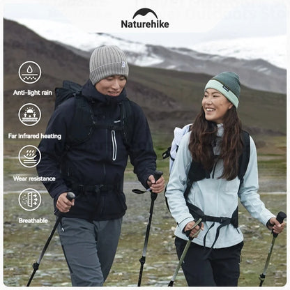 Unisex Outdoorjacke mit Kapuze und Reißverschluss, Schwarz oder Hellgrau