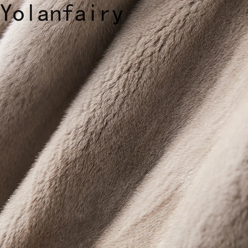 Damen Kapuzenjacke Lang Kunstfell Teddyfell Grau-Beige