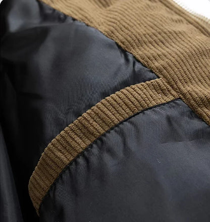 Unisex Winter Steppjacke mit Kapuze, Kontrastmaterial, Gesteppt